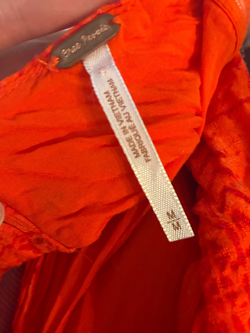 Free People Strapless Orange-Red Maxi Dress - Picture 4 of 4